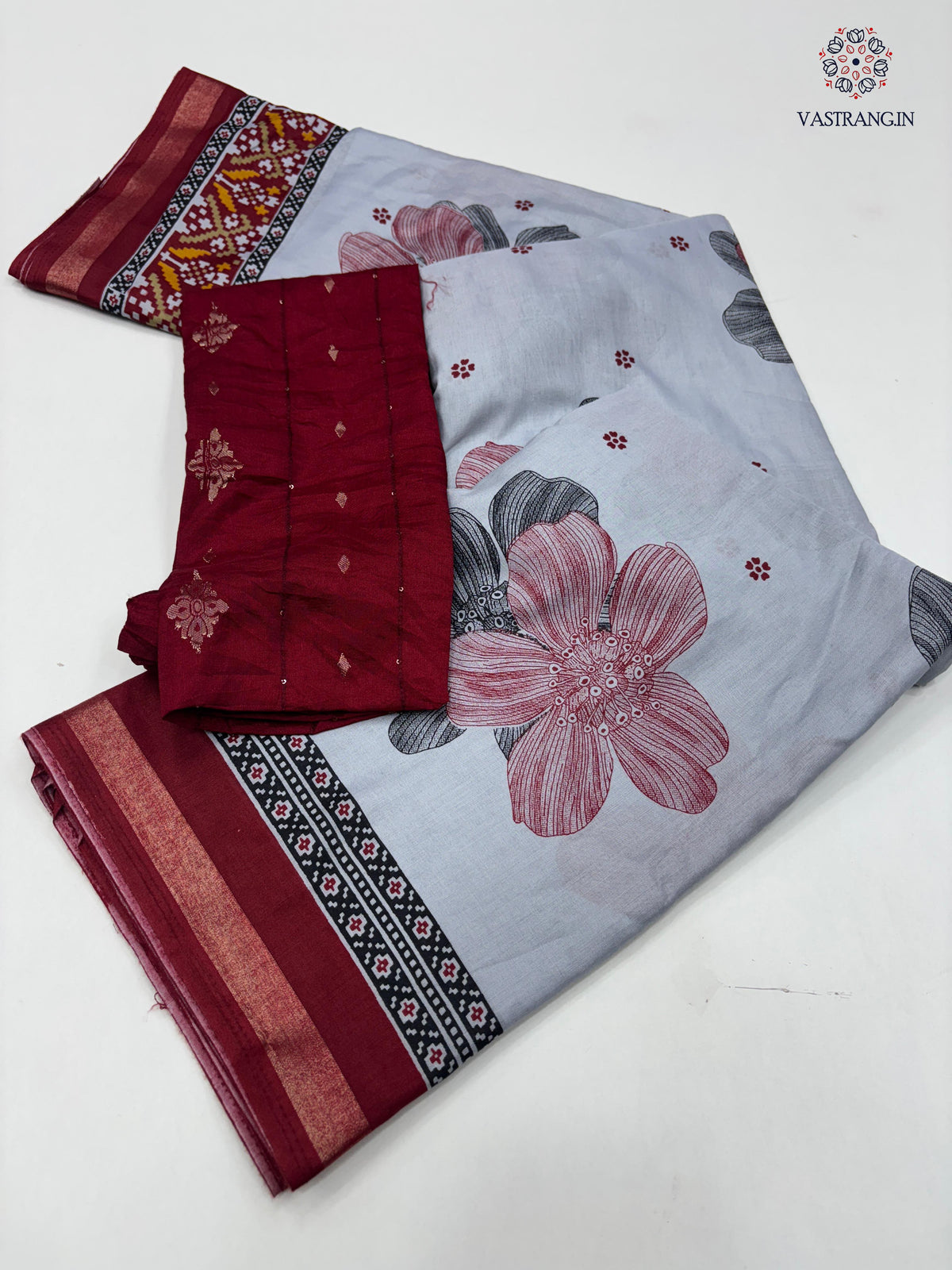 New Pure Mul Cotton Print With Rich Pallu Work Fancy Designer Festive Wear Saree With Blouse