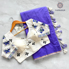 Load image into Gallery viewer, New Function Wear Chanderi Cotton Tussels Work Fancy Designer Saree With Stitched Blouse
