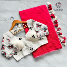 Load image into Gallery viewer, New Function Wear Chanderi Cotton Tussels Work Fancy Designer Saree With Stitched Blouse
