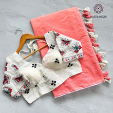 Load image into Gallery viewer, New Function Wear Chanderi Cotton Tussels Work Fancy Designer Saree With Stitched Blouse

