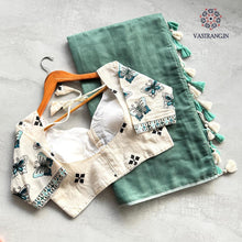 Load image into Gallery viewer, New Function Wear Chanderi Cotton Tussels Work Fancy Designer Saree With Stitched Blouse

