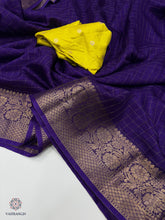 Load image into Gallery viewer, New Festive Wear Pure Dola Silk Chex Design With Jacquard Weaving Work Fancy Designer Saree

