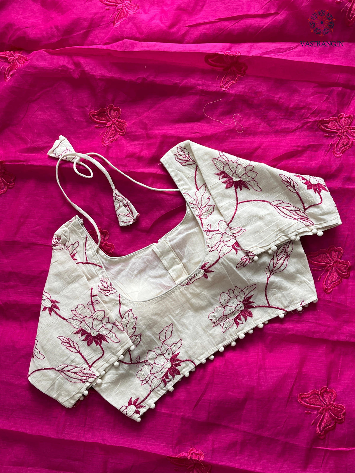 New Wedding Wear Chanderi Cotton Embroidery n Tussels Work Fancy Designer Saree With Stitched Blouse
