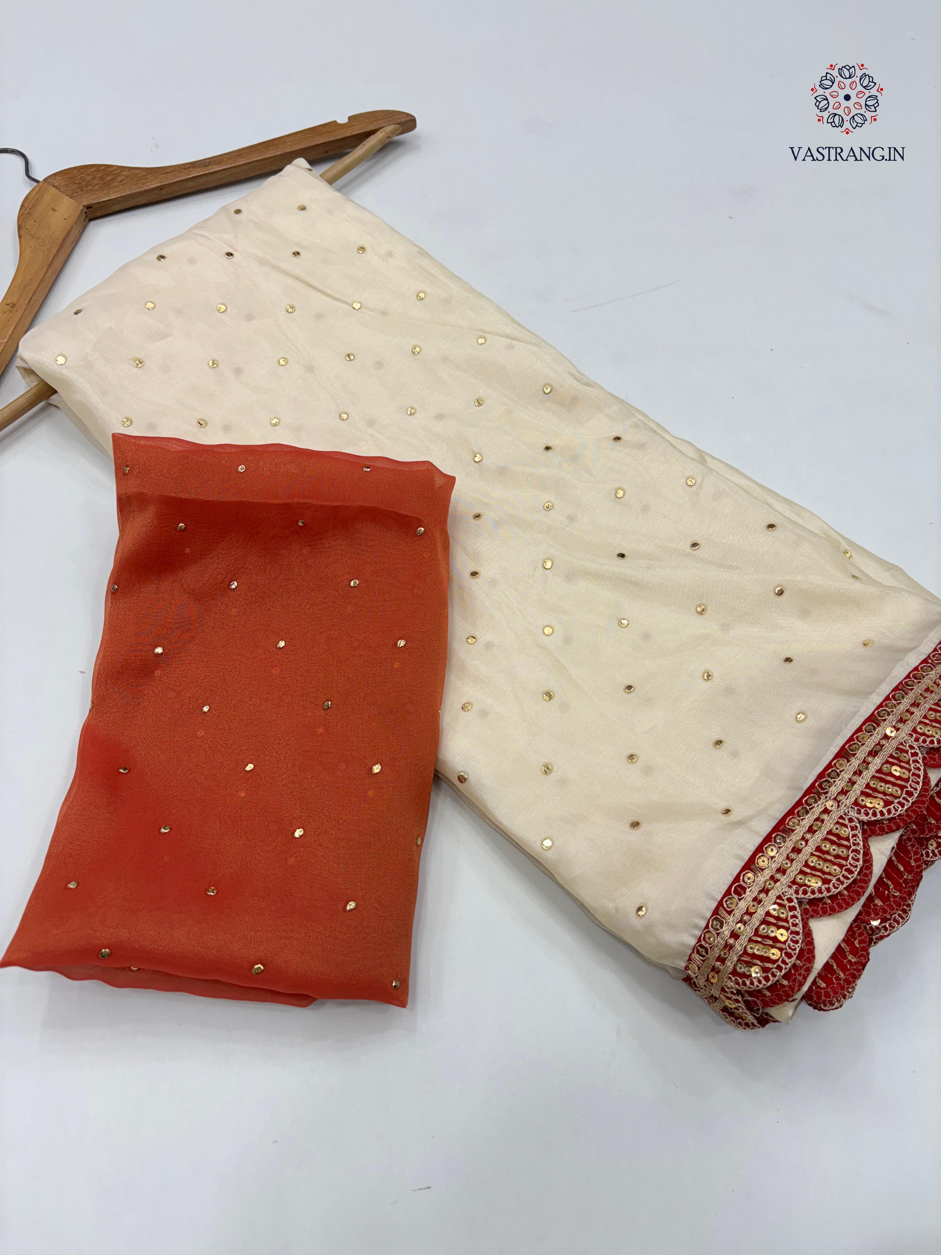 New Wedding Wear Golden Colour Tissue Silk Mukesh Work With Heavy Fancy Lace Designer Saree With Blouse