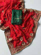 Load image into Gallery viewer, New Festive Wear Georgette Bandhani Print With Embroidery Work Fancy Designer Saree
