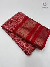 Load image into Gallery viewer, New Festive Wear Red Color Dola Silk Print With Jacquard Zari Work Fancy Designer Saree
