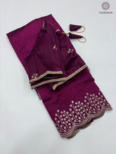 Load image into Gallery viewer, New Vichitra Silk Embroidery n Siroski Work Fancy Designer Wedding Wear Saree Design

