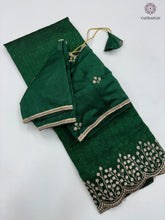 Load image into Gallery viewer, New Vichitra Silk Embroidery n Siroski Work Fancy Designer Wedding Wear Saree Design
