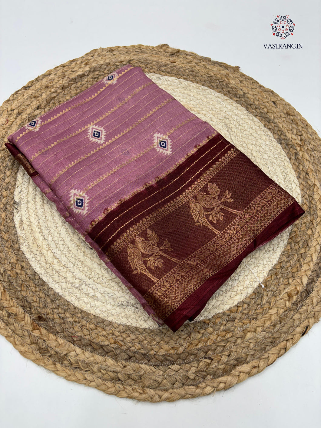 Latest Pink Color Pure Dola Silk Print n Zari Work Fancy Designer Wedding Wear Saree With Blouse