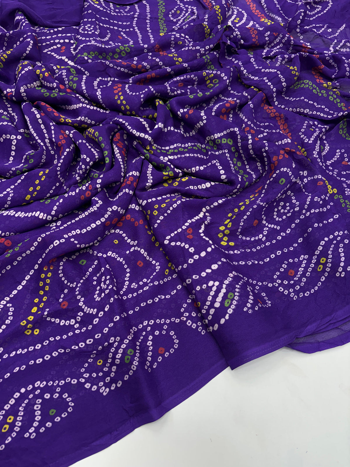 New Festive Wear Pure Moss Crepe Printed Fancy Designer Saree With Blouse