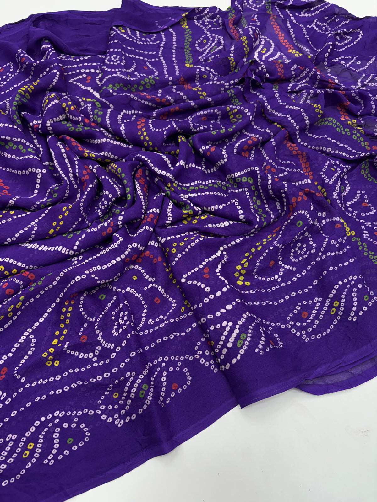 New Festive Wear Pure Moss Crepe Printed Fancy Designer Saree With Blouse