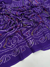 Load image into Gallery viewer, New Festive Wear Pure Moss Crepe Printed Fancy Designer Saree With Blouse
