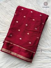 Load image into Gallery viewer, Elegant Festive Wear Pure Chinnon Zari Weaving With Rich Satin Border Saree For Wedding
