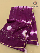 Load image into Gallery viewer, Admirable Soft Chinnon Silk Shibori Printed With Mirror Work Party Wear Saree For Wedding
