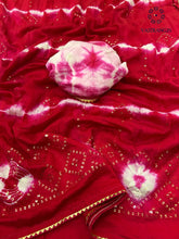 Load image into Gallery viewer, Admirable Soft Chinnon Silk Shibori Printed With Mirror Work Party Wear Saree For Wedding
