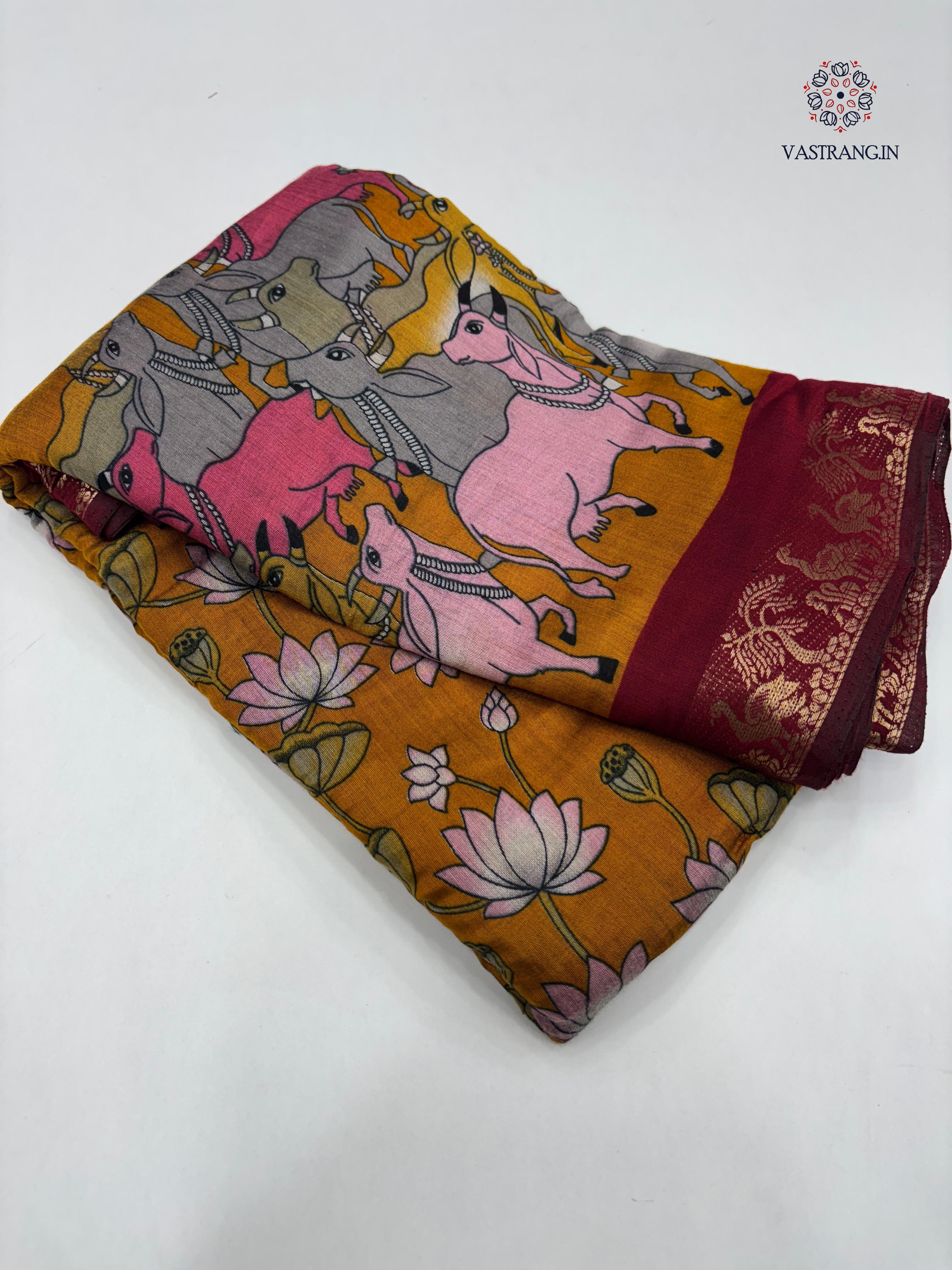 New Festive Wear Pure Mangalkari Viscouse Silk Print n Weaving Work Fancy Designer Saree