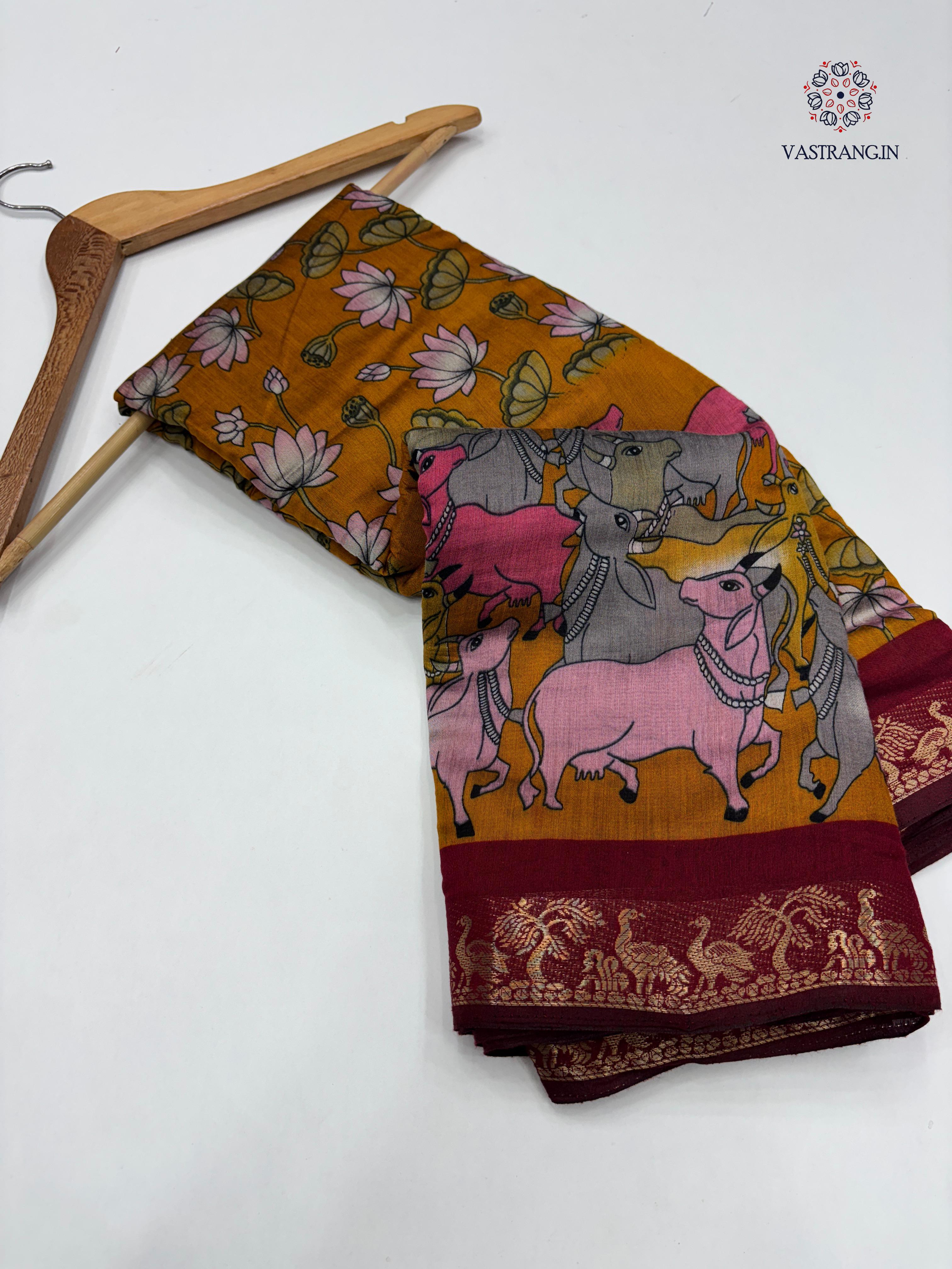 New Festive Wear Pure Mangalkari Viscouse Silk Print n Weaving Work Fancy Designer Saree