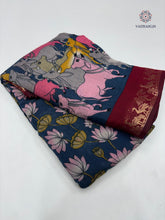 Load image into Gallery viewer, New Festive Wear Pure Mangalkari Viscouse Silk Print n Weaving Work Fancy Designer Saree
