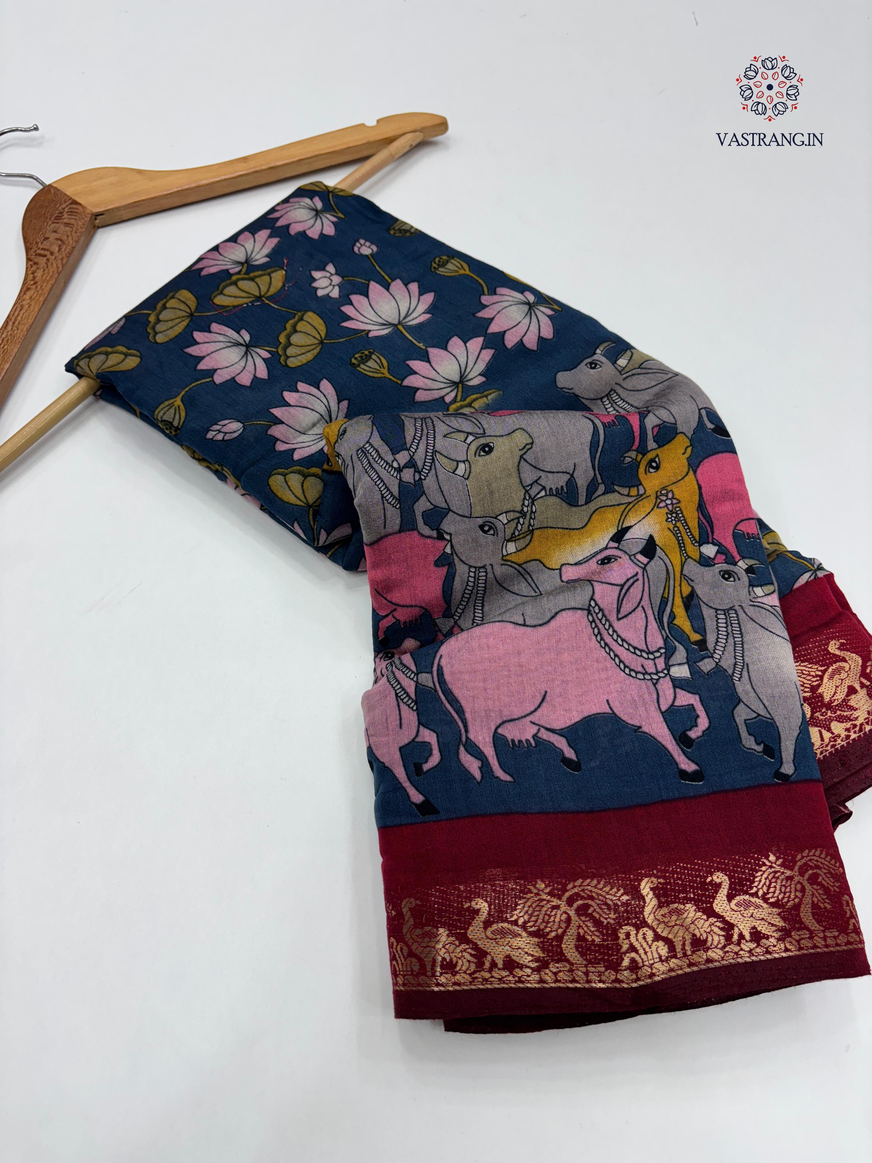 New Festive Wear Pure Mangalkari Viscouse Silk Print n Weaving Work Fancy Designer Saree