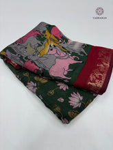 Load image into Gallery viewer, New Festive Wear Pure Mangalkari Viscouse Silk Print n Weaving Work Fancy Designer Saree
