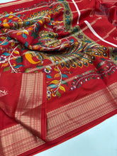 Load image into Gallery viewer, New Stylish Festival Wear Pure Dola Silk Zari Jacquard Weaving Work Fancy Designer Saree
