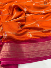Load image into Gallery viewer, New Stylish Festival Wear Pure Dola Silk Zari Jacquard Weaving Work Fancy Designer Saree
