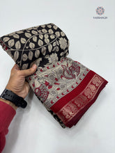 Load image into Gallery viewer, Elegant New Festive Wear Pure Mangalkari Viscouse Silk Designer Print n Weaving Saree For Women
