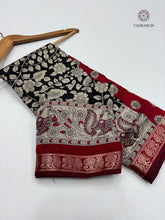 Load image into Gallery viewer, Elegant New Festive Wear Pure Mangalkari Viscouse Silk Designer Print n Weaving Saree For Women

