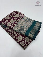 Load image into Gallery viewer, Elegant New Festive Wear Pure Mangalkari Viscouse Silk Designer Print n Weaving Saree For Women
