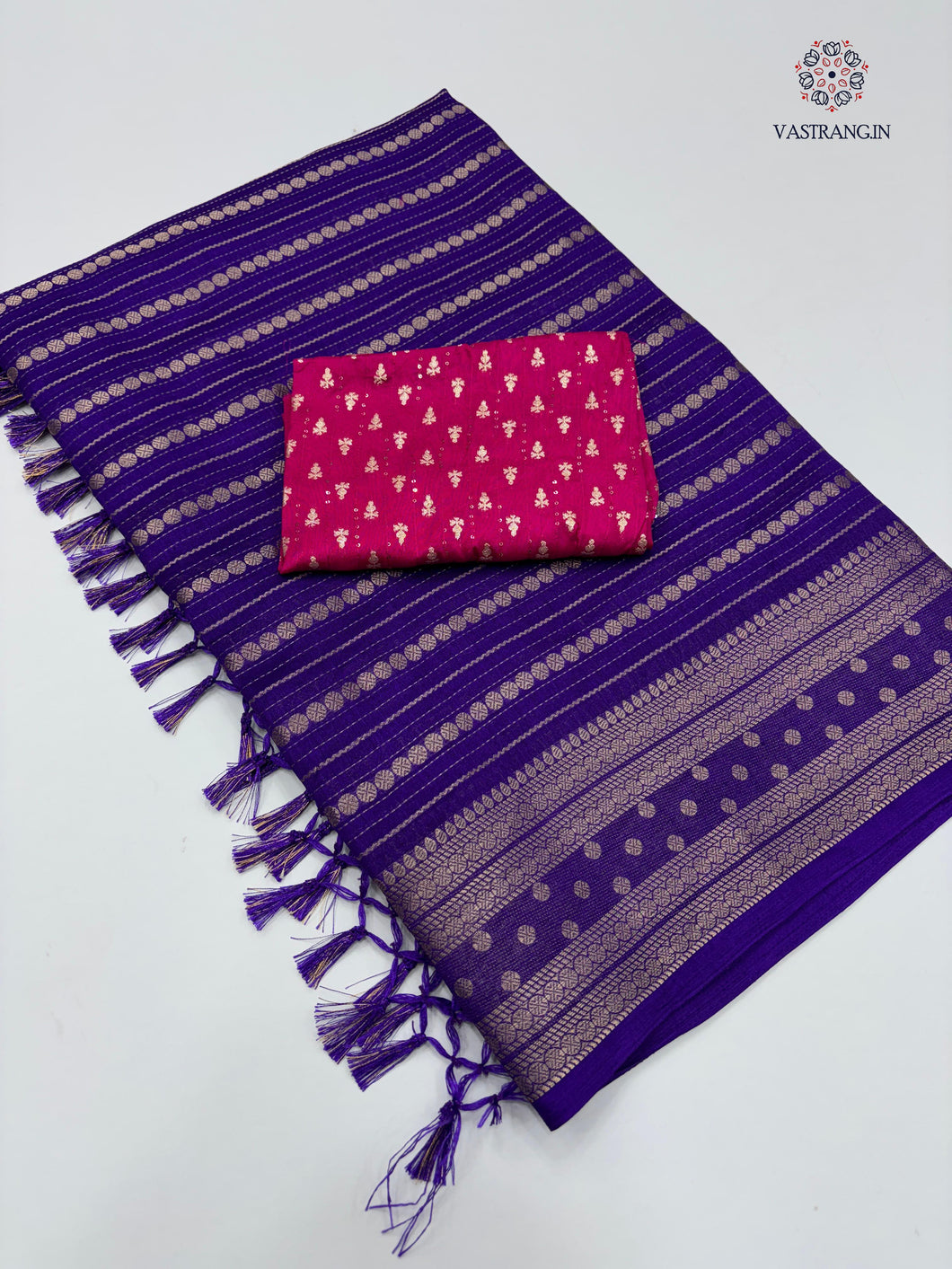 New Party Wear Pure Dola Silk Jari Butti With Jacquard Border Designer Blouse Saree For Women