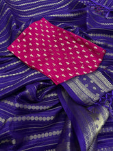 Load image into Gallery viewer, New Party Wear Pure Dola Silk Jari Butti With Jacquard Border Designer Blouse Saree For Women
