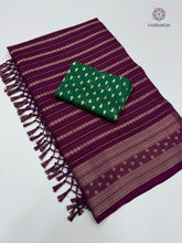 Load image into Gallery viewer, New Party Wear Pure Dola Silk Jari Butti With Jacquard Border Designer Blouse Saree For Women
