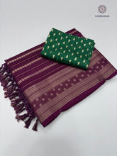 Load image into Gallery viewer, New Party Wear Pure Dola Silk Jari Butti With Jacquard Border Designer Blouse Saree For Women

