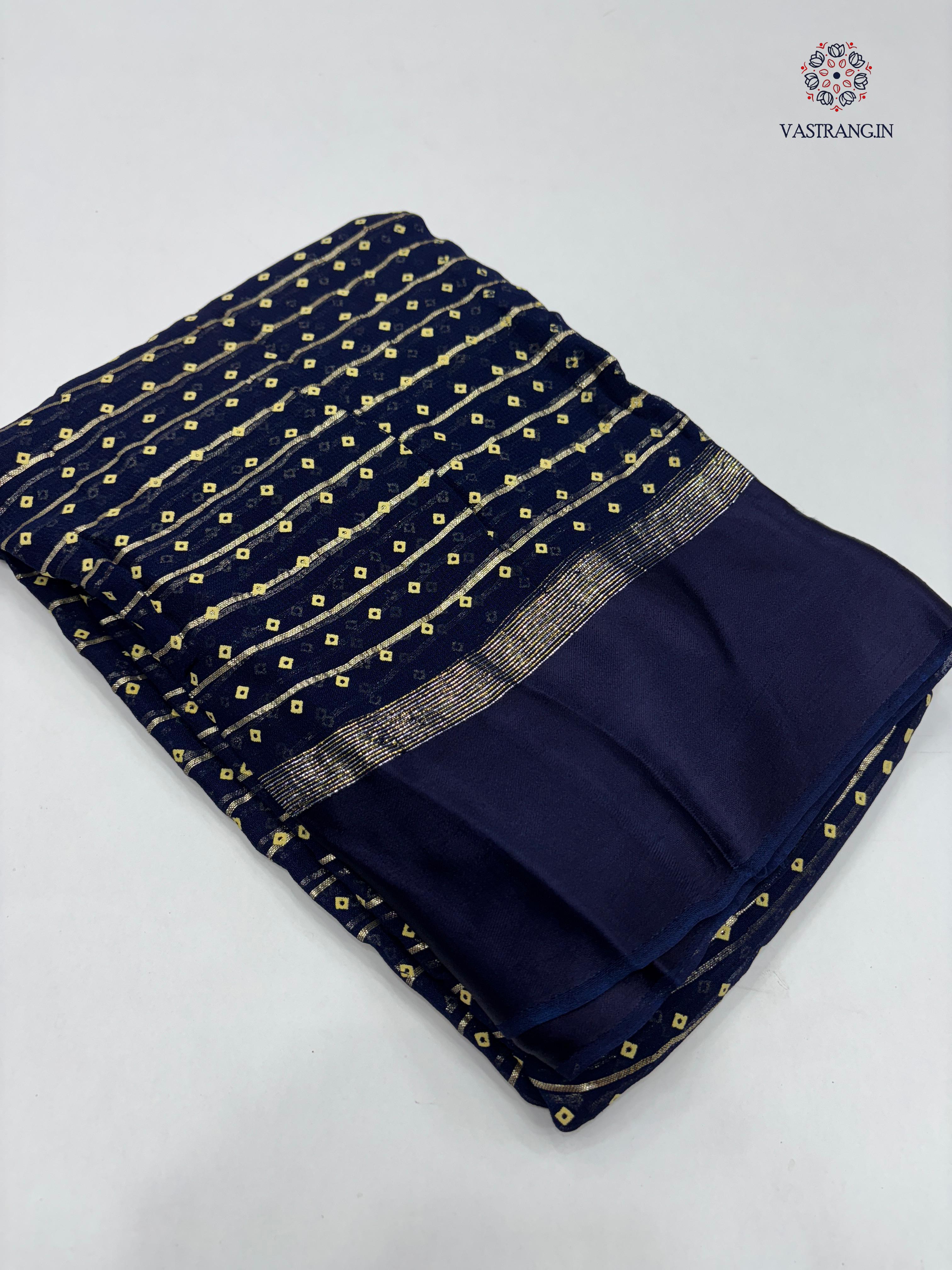 Elegant Party Wear Pure Viscose Georgette Weaving Jacquard Bandhani Print With Satin Border Fancy Desginer Saree For Ceremonial Occasion