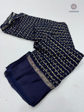 Load image into Gallery viewer, Elegant Party Wear Pure Viscose Georgette Weaving Jacquard Bandhani Print With Satin Border Fancy Desginer Saree For Ceremonial Occasion
