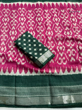 Load image into Gallery viewer, Sempiternal Kota Fabric Print n Zari Weaving Work Fancy Designer Saree With Blouse Piece
