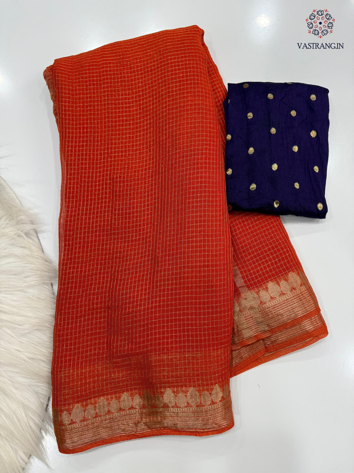 Marvellous Function Wear Orange Colour Viscose Georgette Zari Work With Elegant Pallu Desginer Saree With Blouse