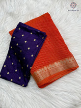 Load image into Gallery viewer, Marvellous Function Wear Orange Colour Viscose Georgette Zari Work With Elegant Pallu Desginer Saree With Blouse
