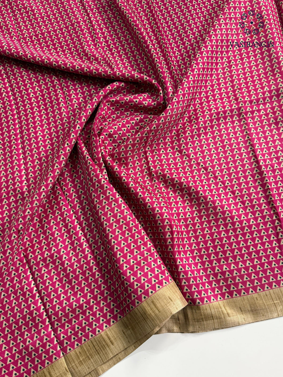 Charming Party Wear Malbhari Silk Printed Work With Golden Broad Border Fancy Designer Saree For Women