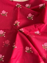 Load image into Gallery viewer, New Wedding Wear Pure Kota Doriya with embroidery work flower on all over the saree with Unstitched Blouse Piece
