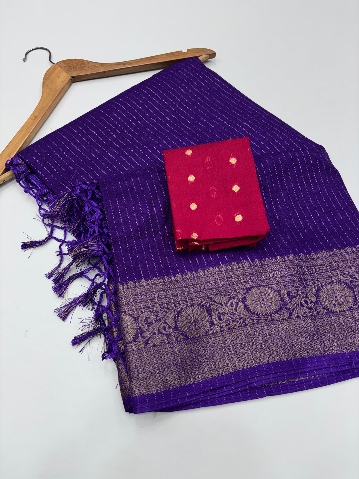 New Pure Dola Silk Zari Weaving With Jhalar Work Fancy Designer Fuction Wear Saree With Blouse Piece