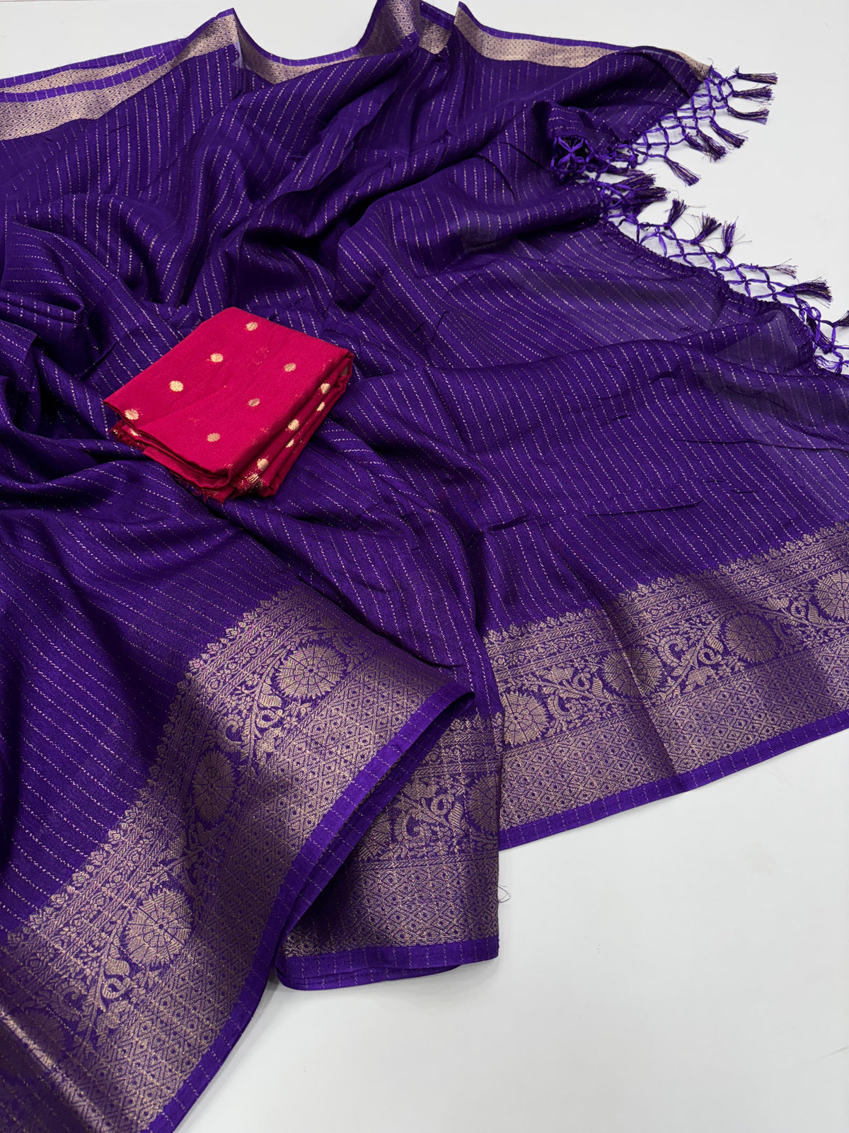 New Pure Dola Silk Zari Weaving With Jhalar Work Fancy Designer Fuction Wear Saree With Blouse Piece