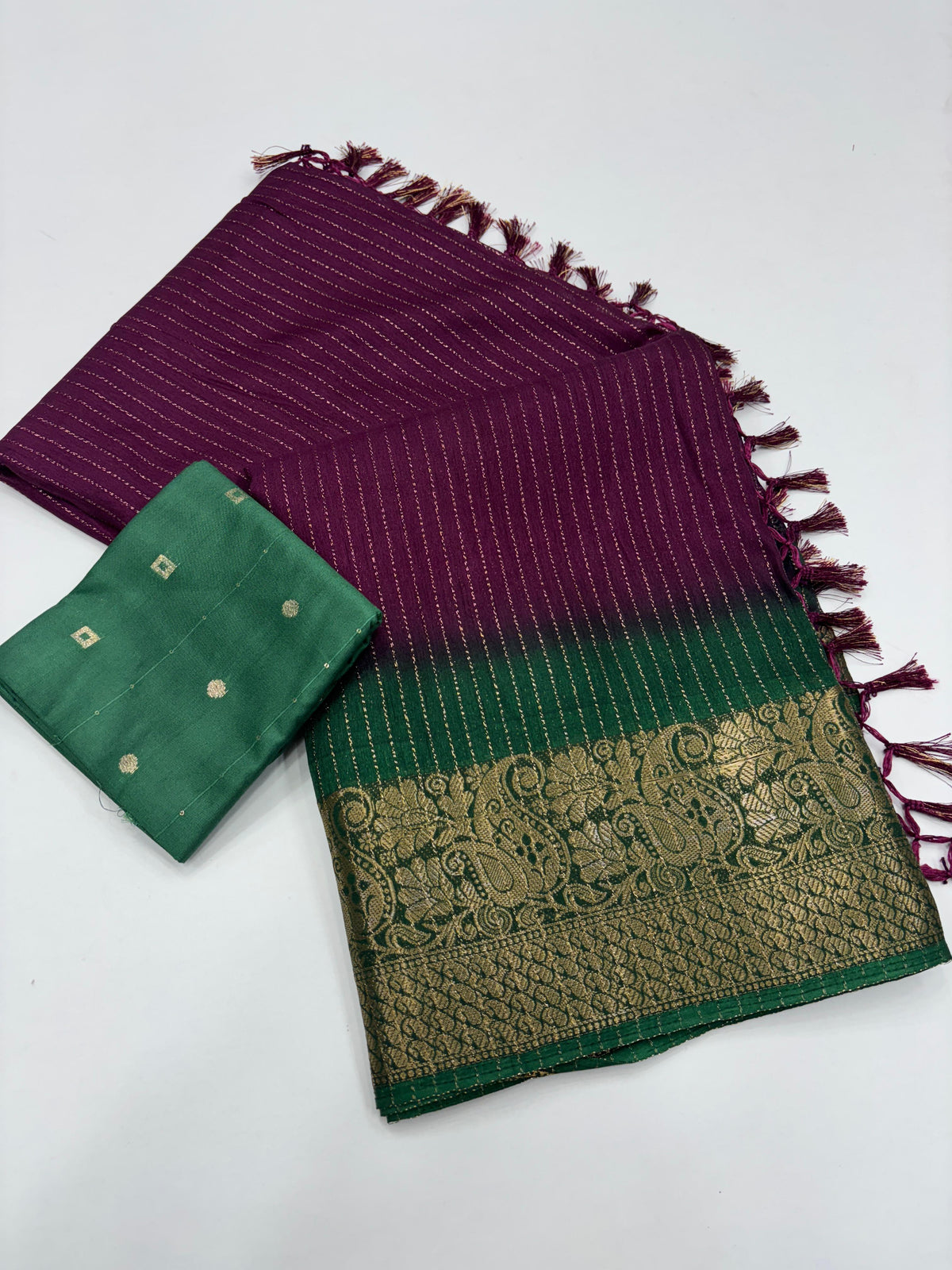 New Pure Dola Silk Zari Weaving With Jhalar Work Fancy Designer Fuction Wear Saree With Blouse Piece