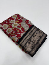 Load image into Gallery viewer, New Festive Wear Pure Mangalkari Viscous Silk Print With Jacquard Work Rich Pallu Fancy Designer Saree
