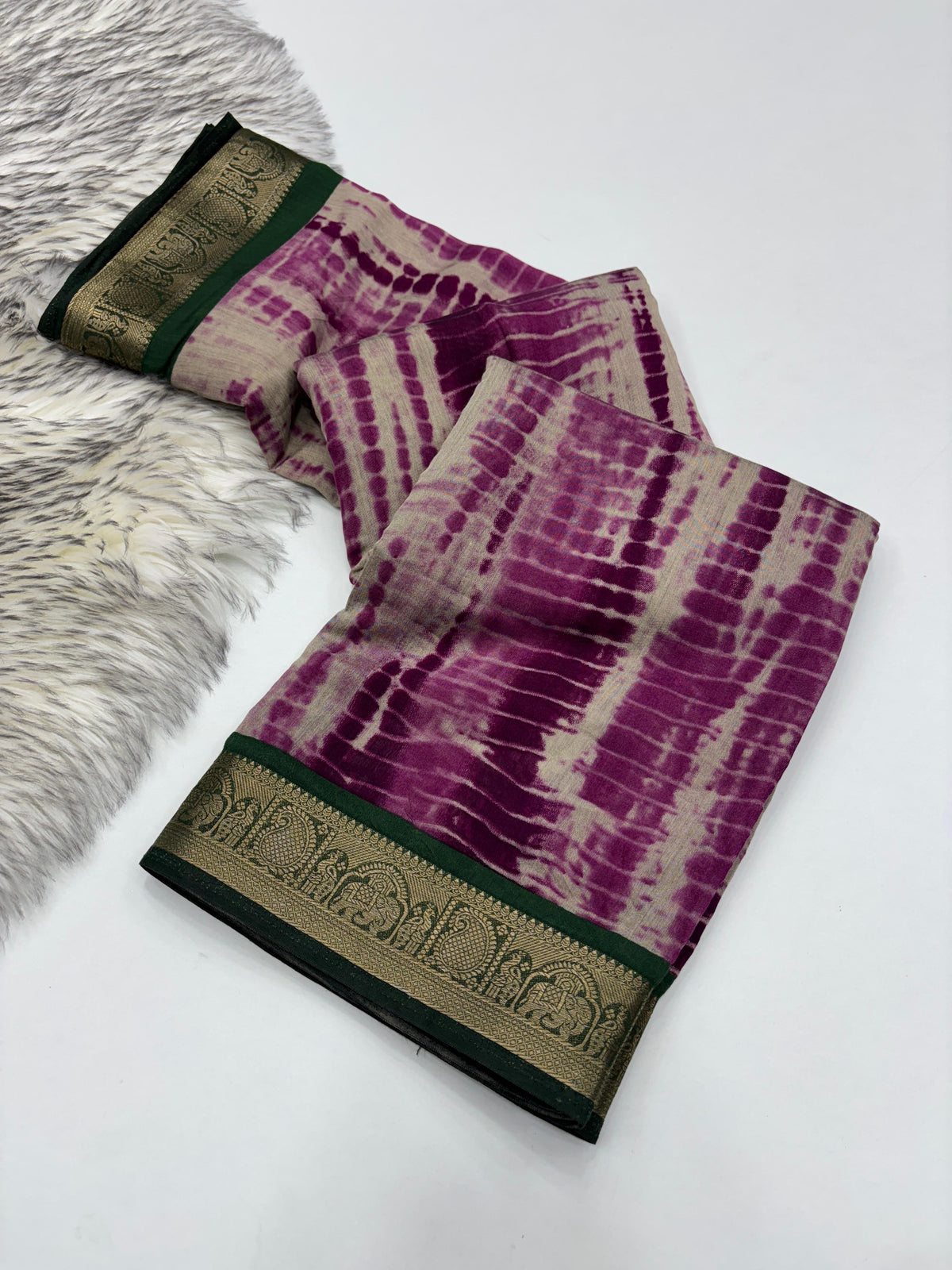 Glamorous Function Wear Pure Sibori Viscose Silk Print With Jacquard Work Rich Pallu Fancy Designer Saree For Women