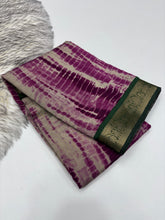 Load image into Gallery viewer, Glamorous Function Wear Pure Sibori Viscose Silk Print With Jacquard Work Rich Pallu Fancy Designer Saree For Women
