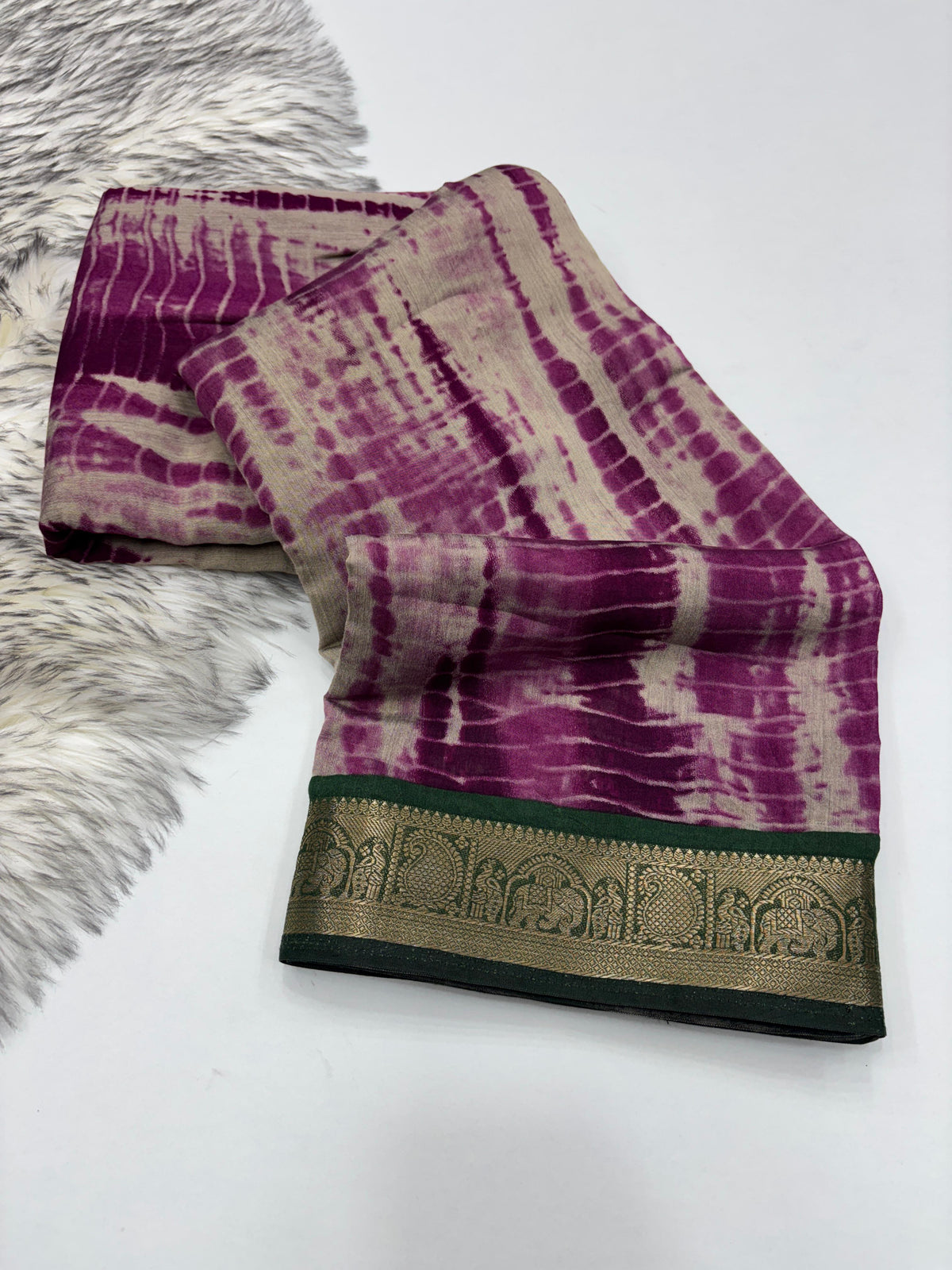 Glamorous Function Wear Pure Sibori Viscose Silk Print With Jacquard Work Rich Pallu Fancy Designer Saree For Women