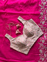 Load image into Gallery viewer, Incredible Pink Color Chanderi Cotton Embrodiery n Cut Work Fancy Designer Saree With Stunning Unstitched Blouse
