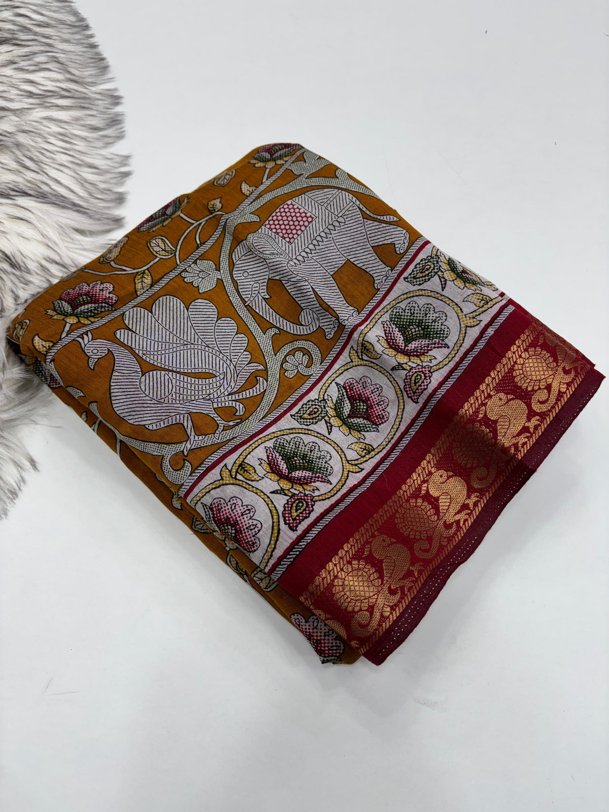 Incomparable Party Wear Pure Mangalkari Viscose Silk Print With Jacquard Work Rich Pallu Fancy Designer Saree For Occasion