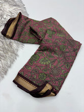 Load image into Gallery viewer, Prettiest Function Wear Pure Mangalkari Viscouse Silk Print With Designer Pallu Fancy Saree For Women
